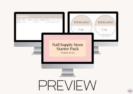 Nail Supply Store Starter Pack – Editable Canva Templates | Nail Tech Business Branding Kit | Digital Download