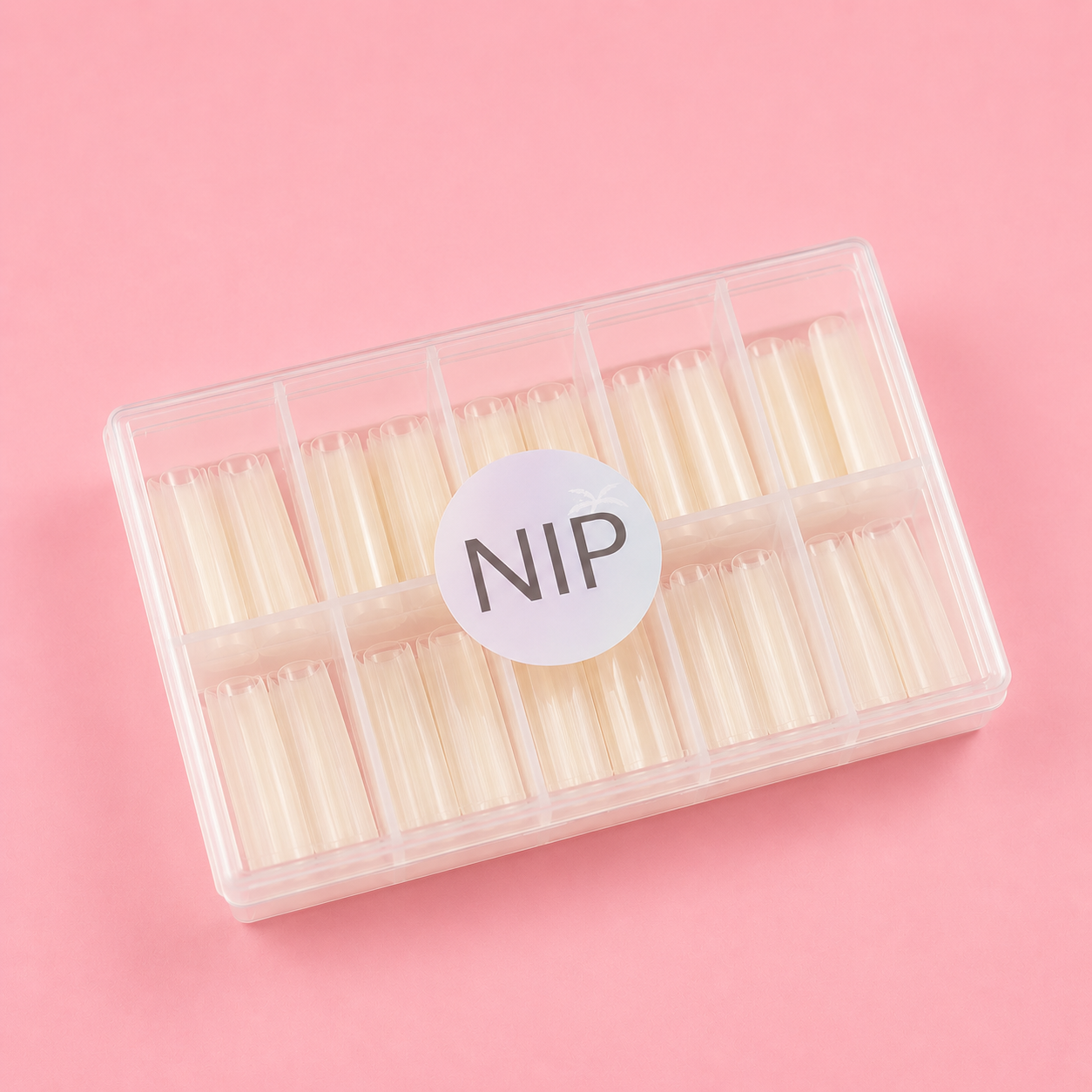 Puntas de uñas naturales con curva en C XXL 