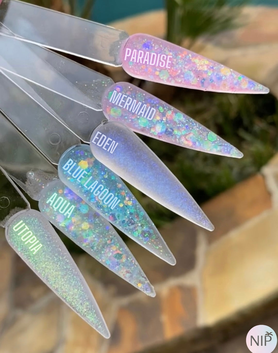 Colección de acrílico con brillantina