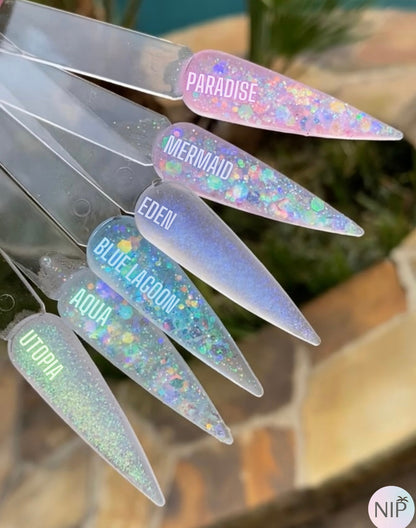 Colección de acrílico con brillantina
