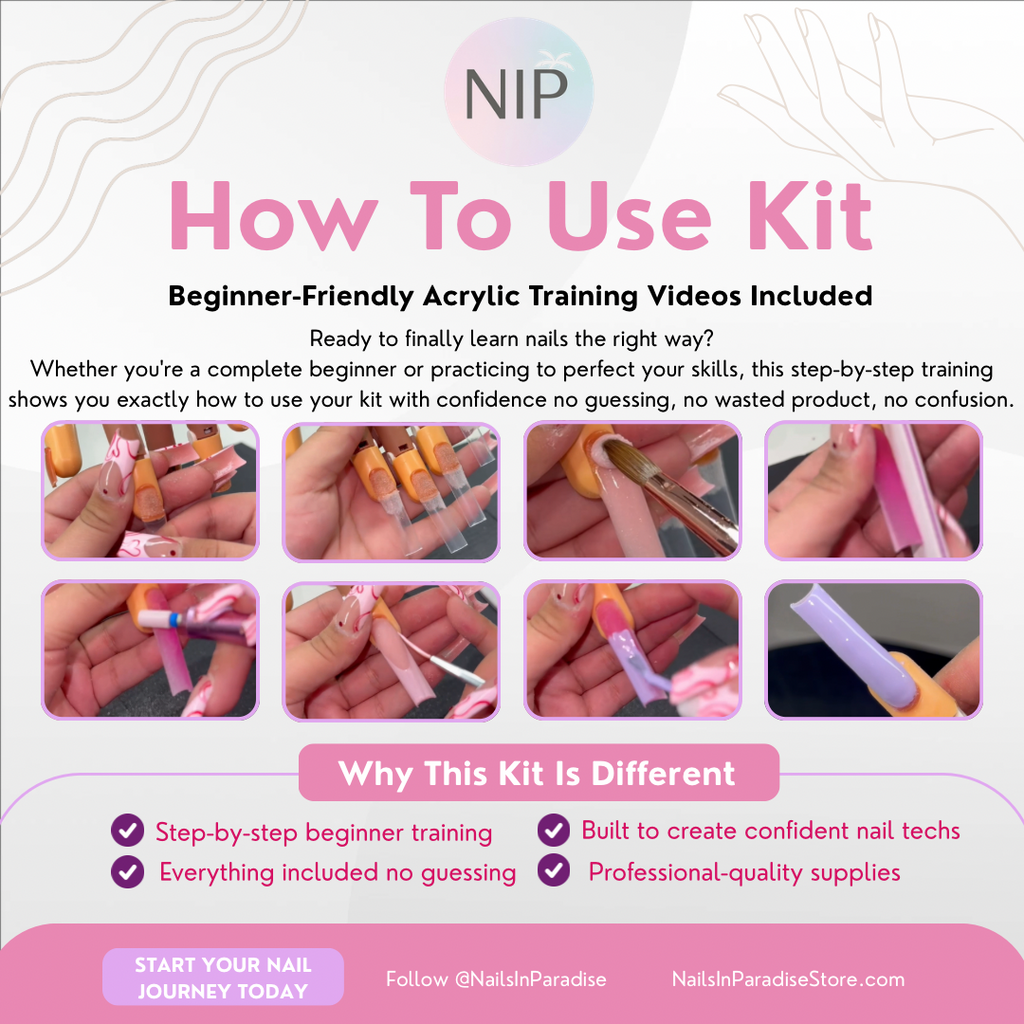 Ultimate Nail Tech Kit – Acrylic Nail Starter Kit with Video Training