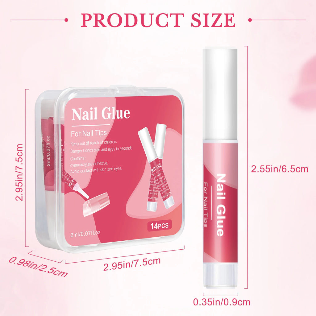 Professional Nail Glue Set (14-Piece)